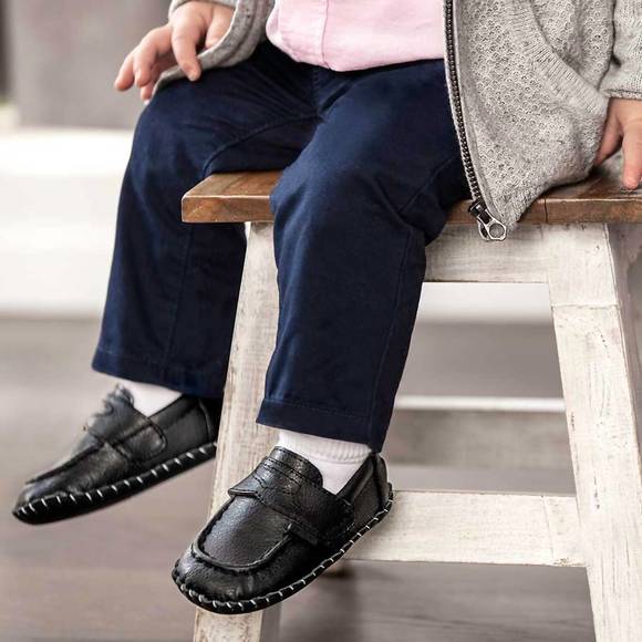 NEW PEDIPED boy's originals charlie shoes in black - Picture 1 of 4